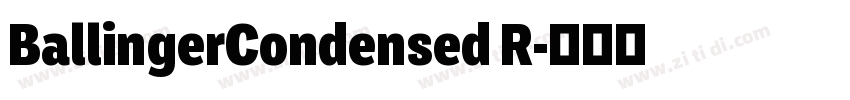 BallingerCondensed R字体转换